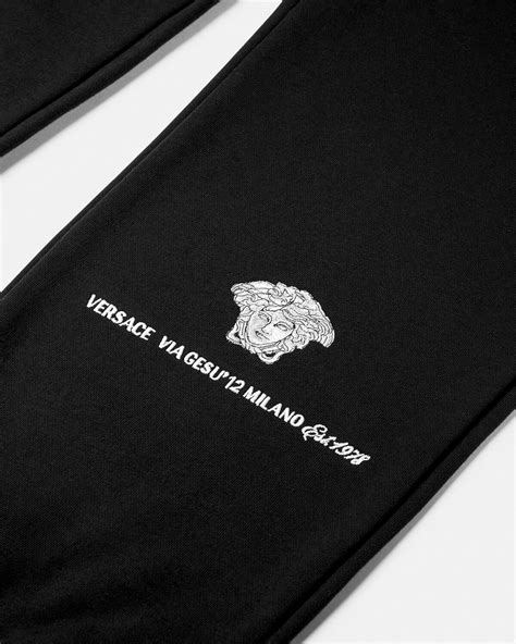 versace medusa embroidered sweat pants|Medusa Milano Sweatpants Black .